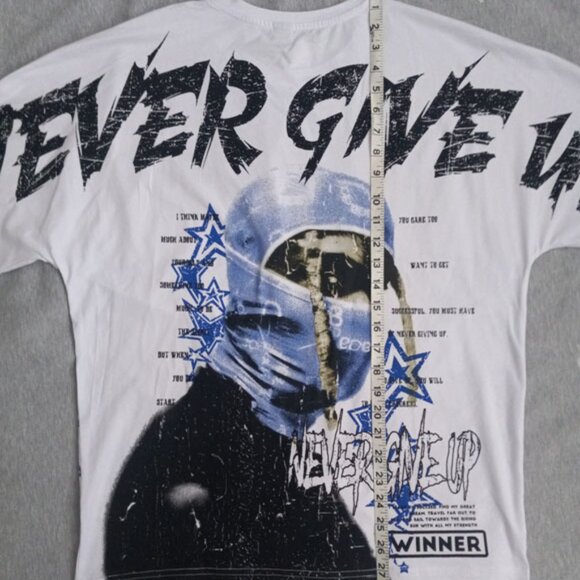 ROMWE Street Life Men's Round Neck Short Sleeve Print Graphic Shirt Size Small - Picture 5 of 6